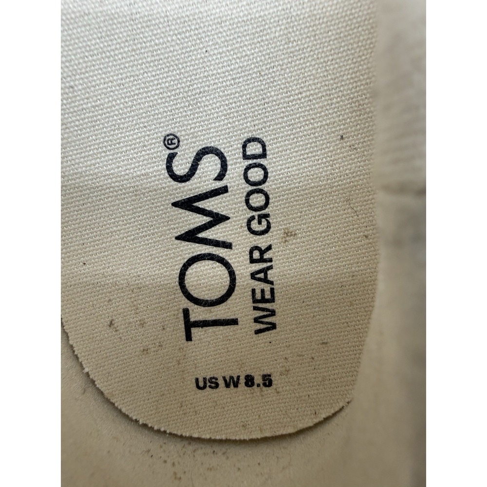 Toms Ladies Woven Canvas Espadrille Wedge Sandals Size 8.5 - Picture 9 of 10
